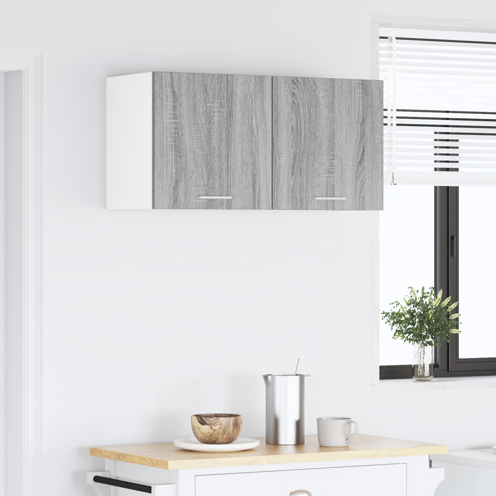 Wall Cabinet Riga Grey Sonoma 80 x 31 x 40 cm