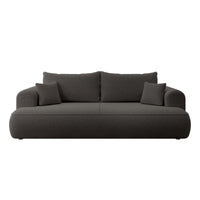 Sofa-lova CORMAC – bendras vaizdas, tamsiai pilka bouclė