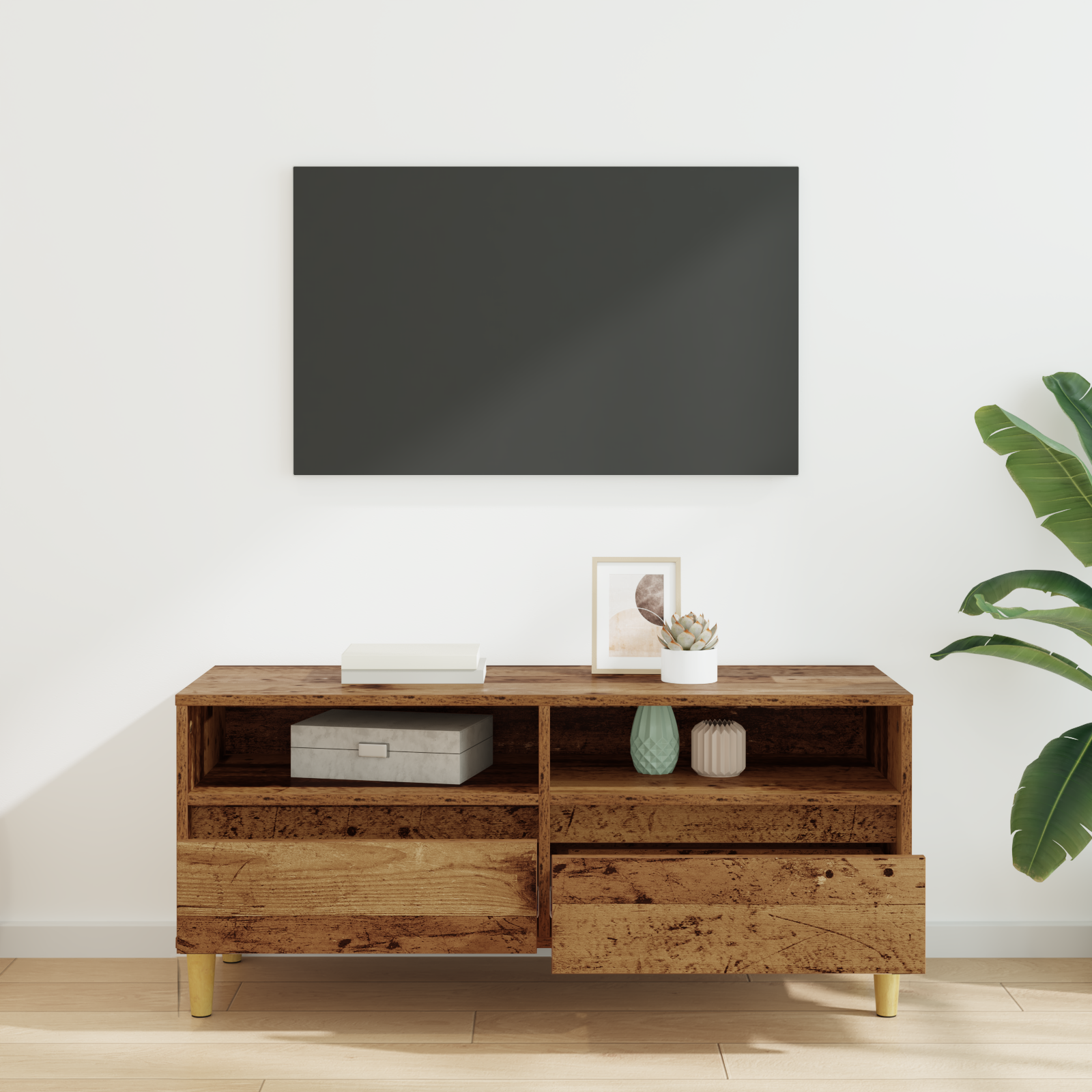 Televizoriaus spintelė Senovinis medis 100 x 34,5 x 44,5 cm