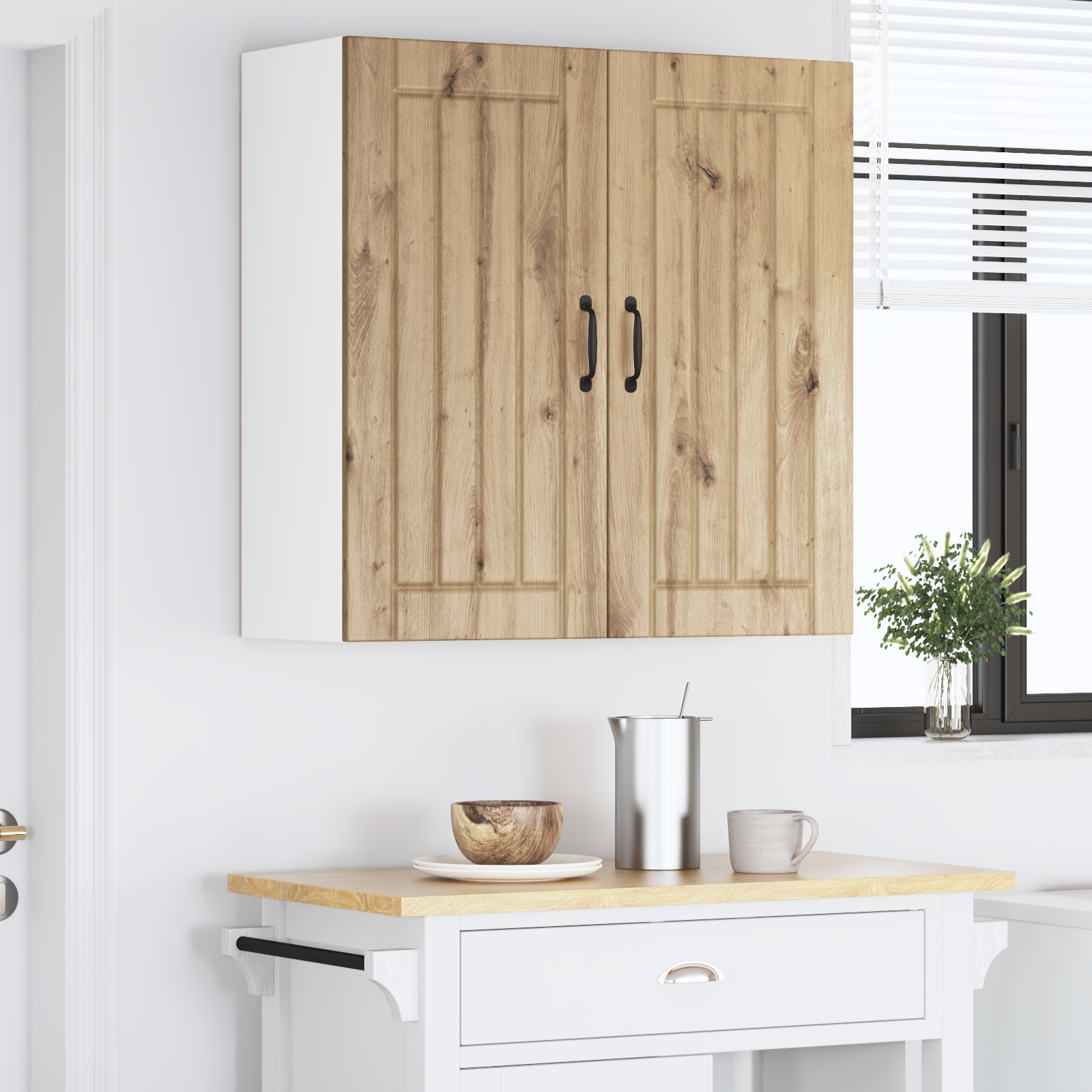 Virtuves sienas skapis Amatnieku ozols 80 x 31 x 80 cm