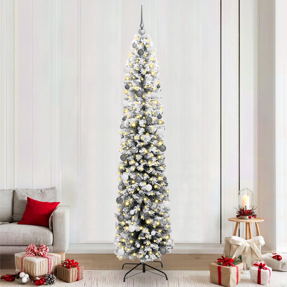 Artificial Christmas Tree Green 240 cm PVC, Steel and Plastic