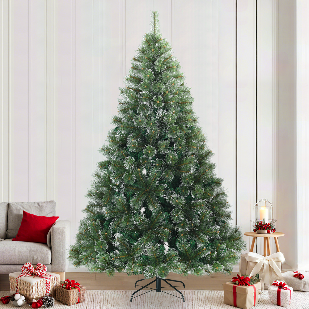 Artificial Foldable Christmas Tree with Snow Covering Green
