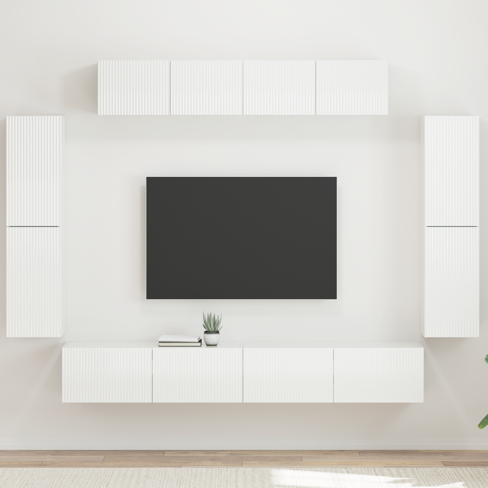 TV skapītis 8 gab. Augstas spīduma balts