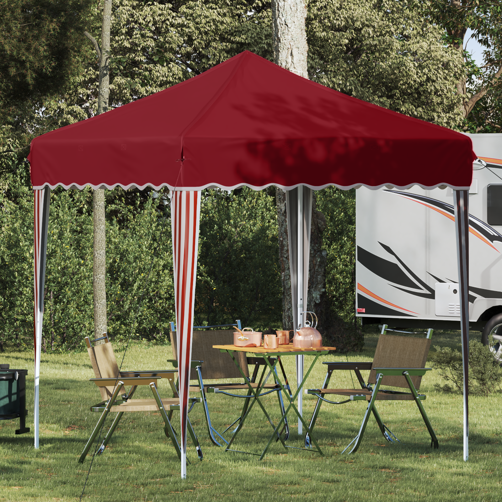 Pop-up Party Tent Cherry 195 x 195 x 245 cm