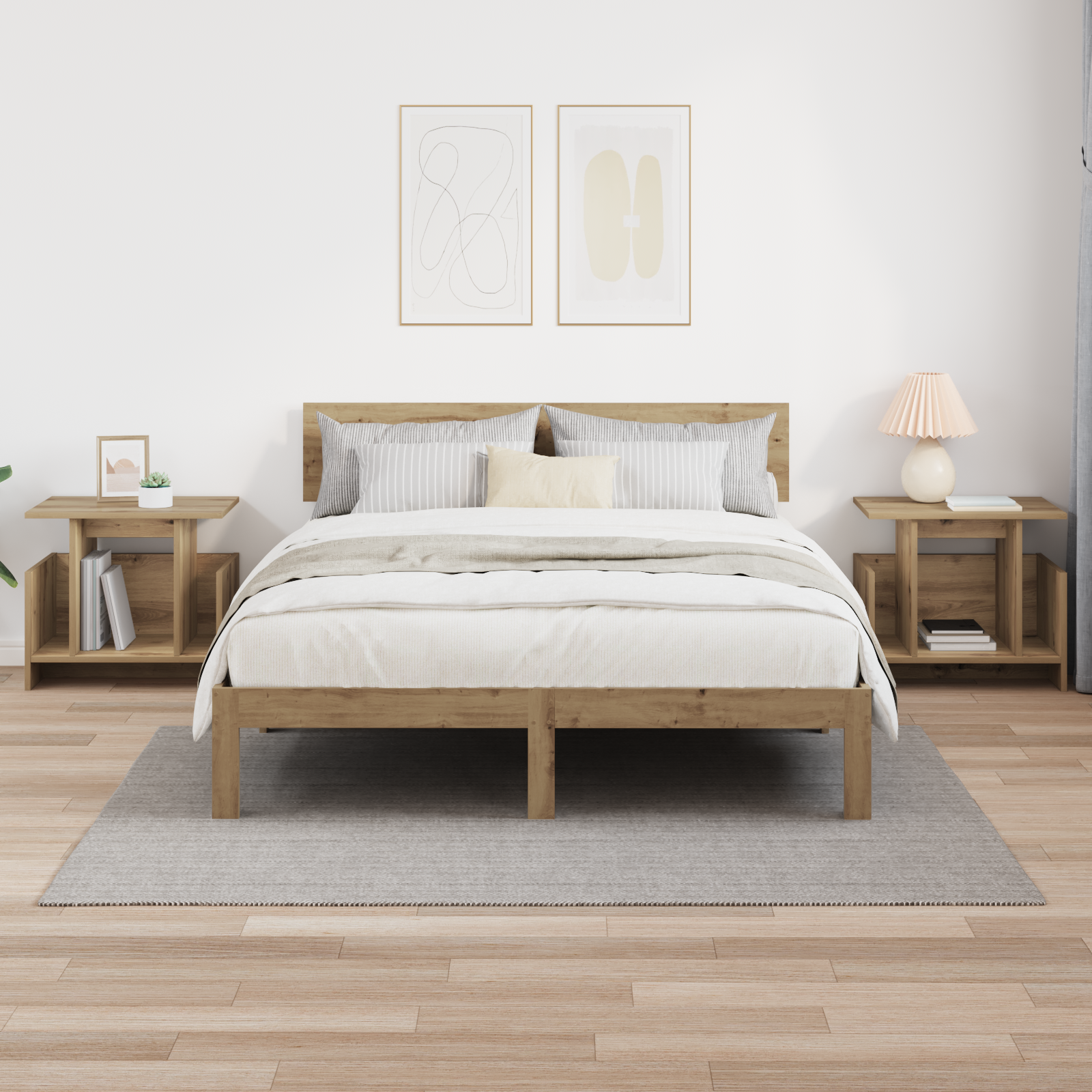 Televizoriaus stovas 2 pcs Amatininkų ąžuolas 50 x 35 x 45 cm