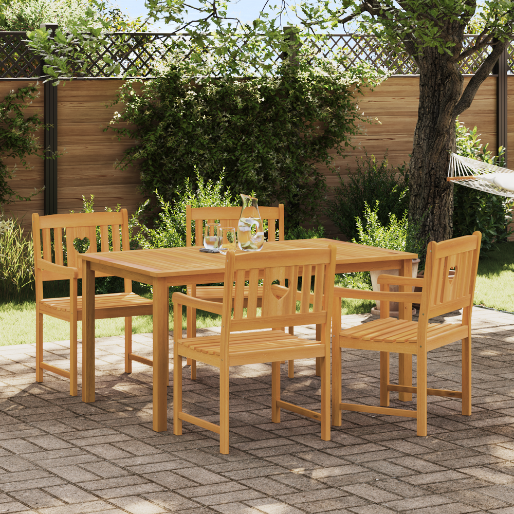 Lauko suolas 4 pcs Natūrali 56 x 55,5 x 90 cm