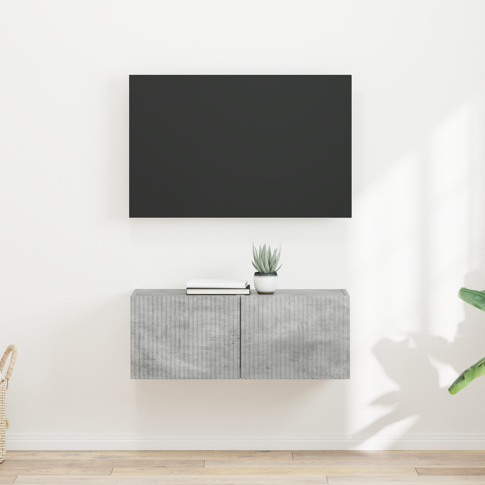 TV sieninė spintelė 2 pcs Betoninė 39 x 31 x 29,5 cm