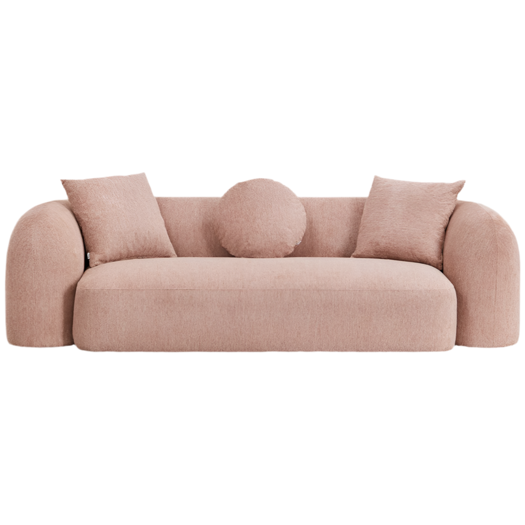 Trivietė sofa LUCIA, rausva