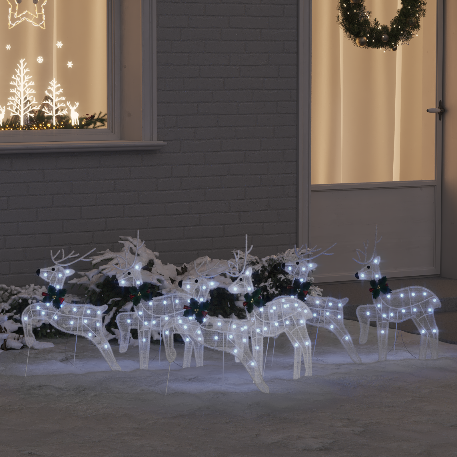 LED elniai 6 pcs Balta audinys