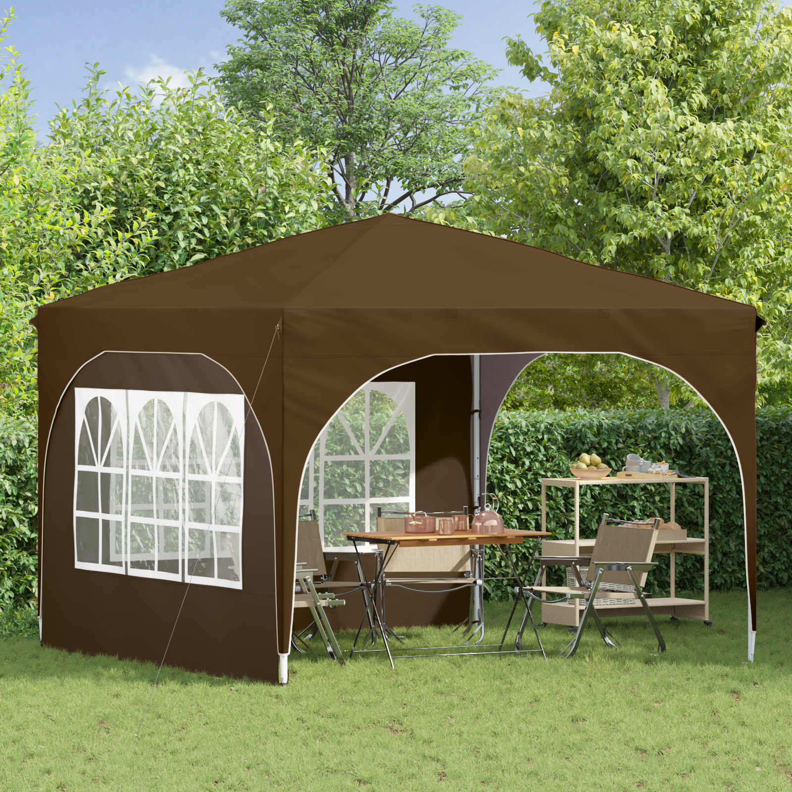 Pop-up ballīšu telts 290 x 290 x 245 cm Taupe
