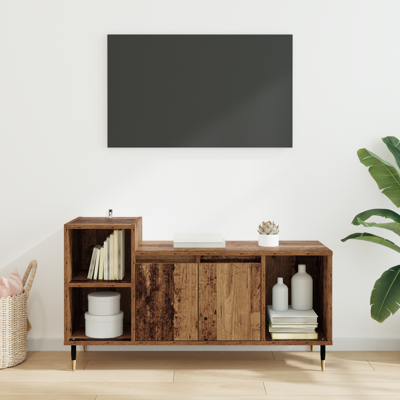 TV skapītis, senlaicīgs koks, 100 x 35 x 55 cm