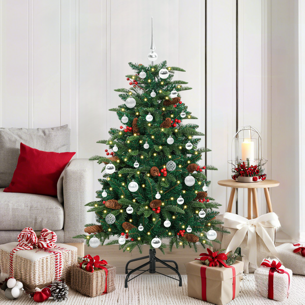 Artificial Christmas Tree Green 150 cm PVC and Metal and Plastic