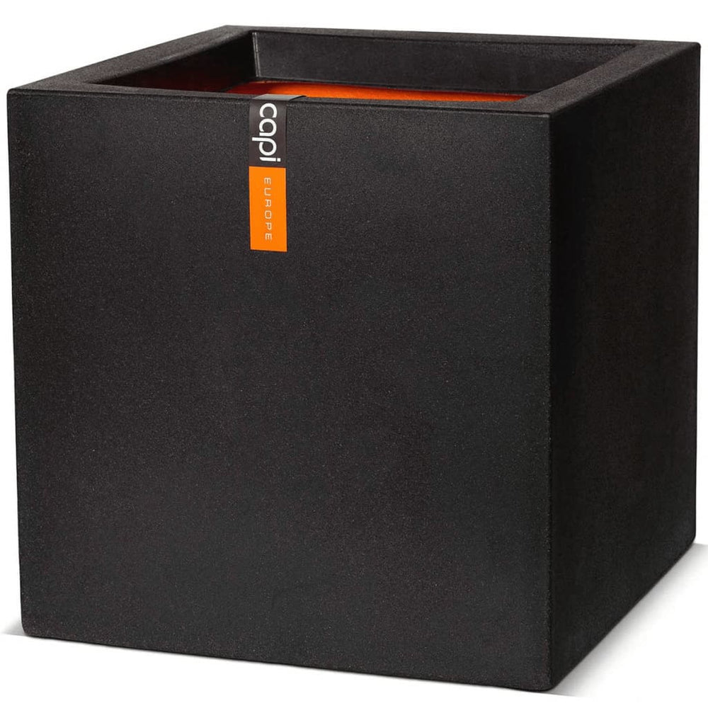 Vazonas Urban Smooth, juodas, 30x30x30cm, kvadratinis, KBL902