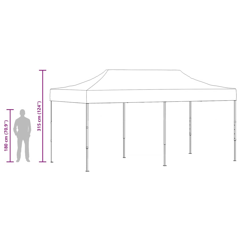Išskleidžiama palapinė, 3x6m, mėlyna