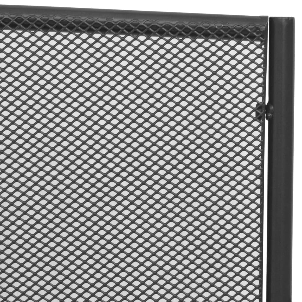 Garden Bench, 108 cm, Steel and Mesh, Anthracite