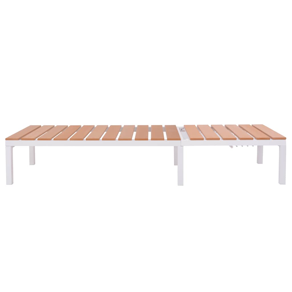 Sunlounger, aluminium and WPC, brown