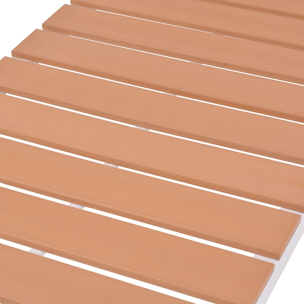 Sunlounger, aluminium and WPC, brown