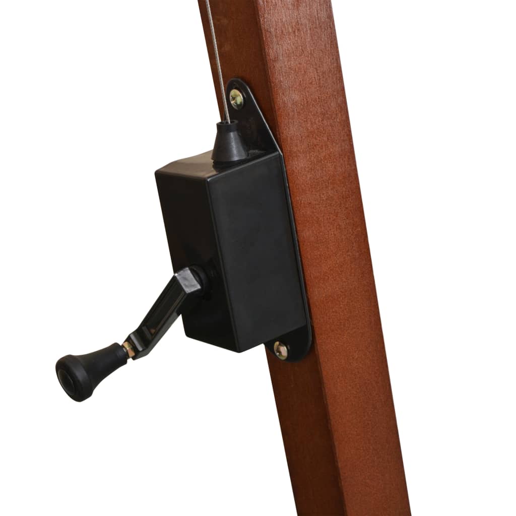 Hanging parasol, green, 300x300cm, wooden pole