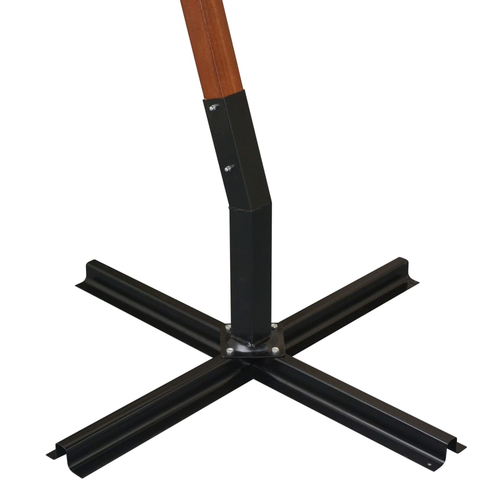 Hanging parasol, green, 300x300cm, wooden pole