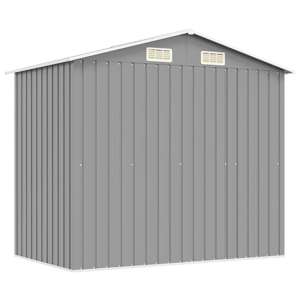 Sodo sandėliukas, pilkas, metalas, 204x132x186 cm
