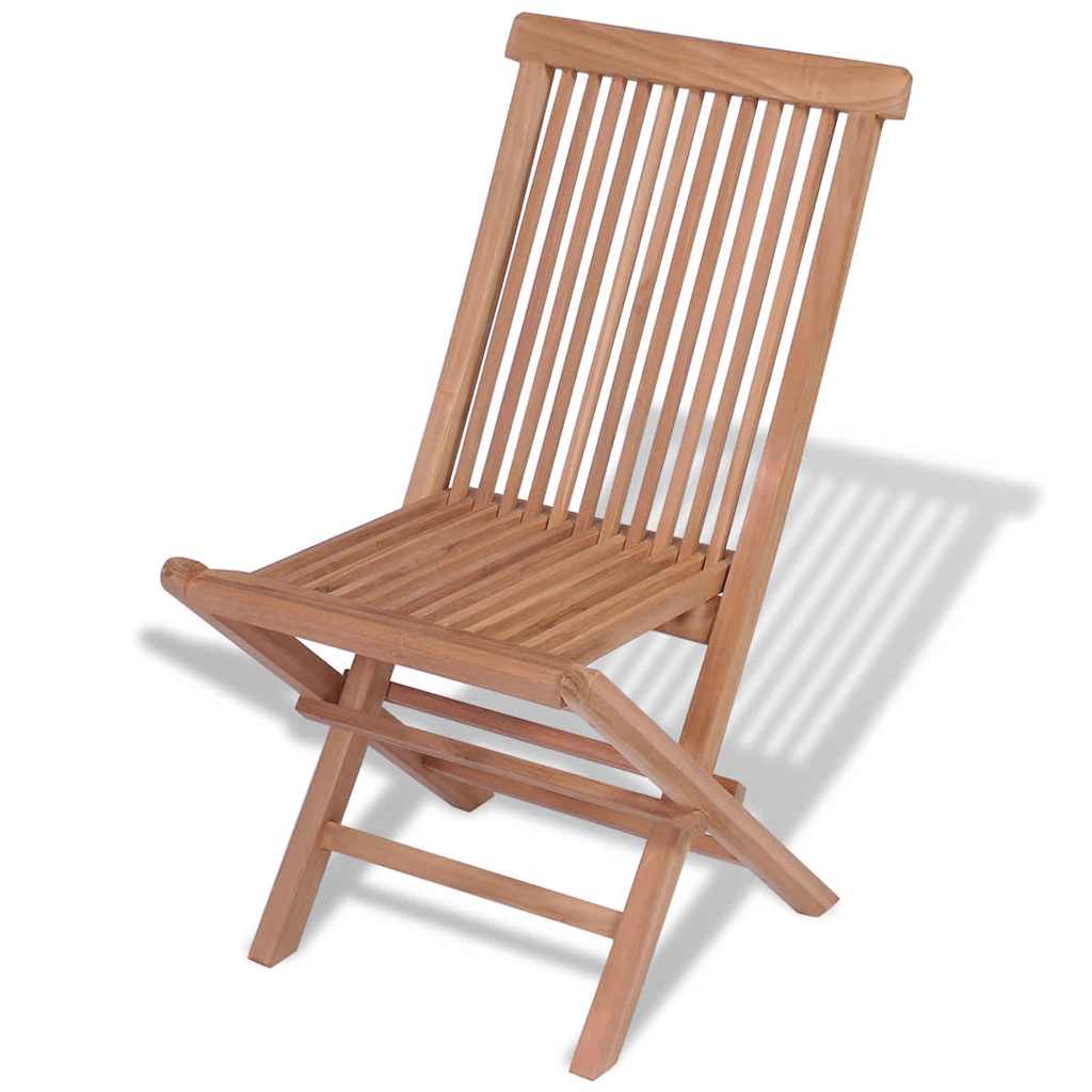 Folding garden chairs, 4 pcs., teak