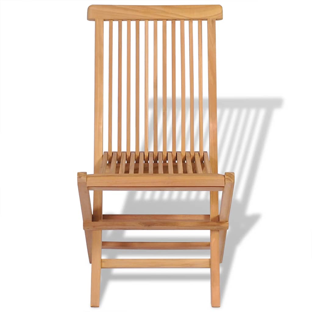 Folding garden chairs, 4 pcs., teak