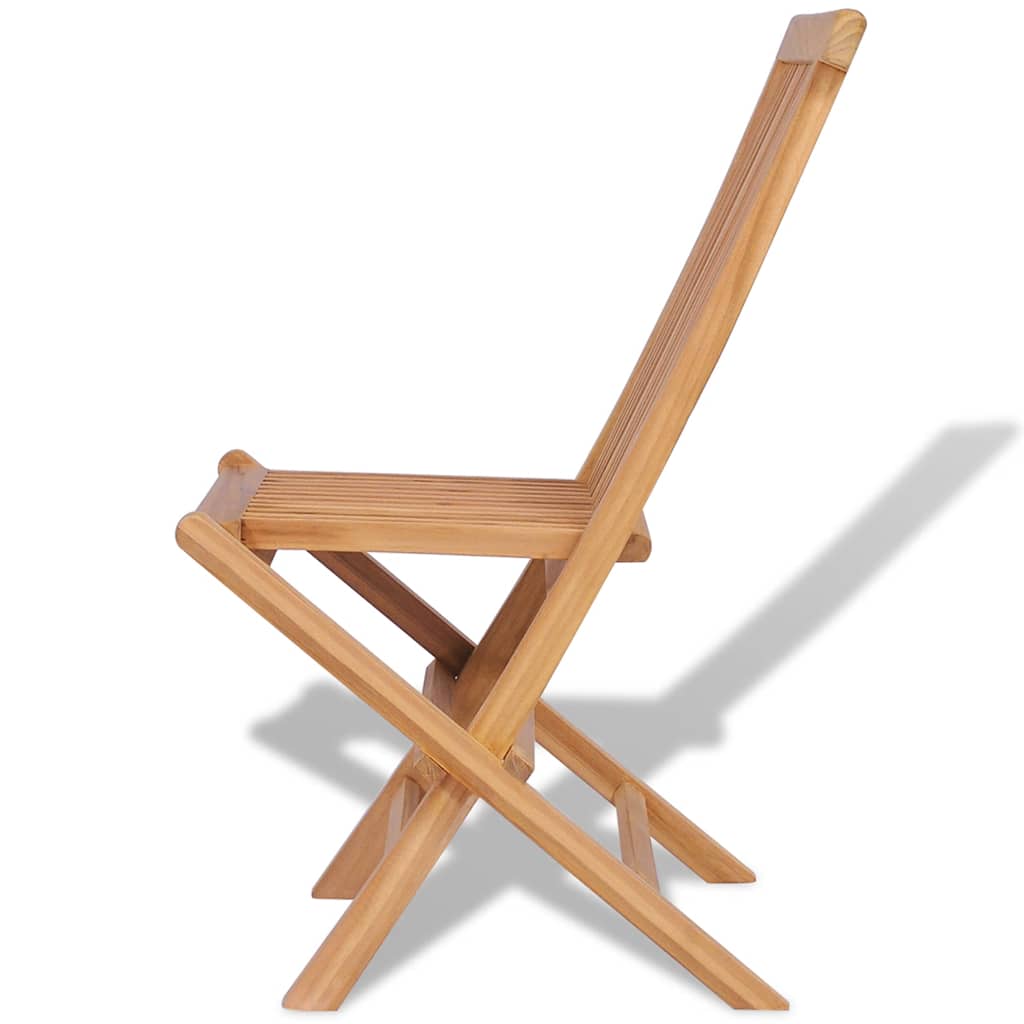 Folding garden chairs, 4 pcs., teak