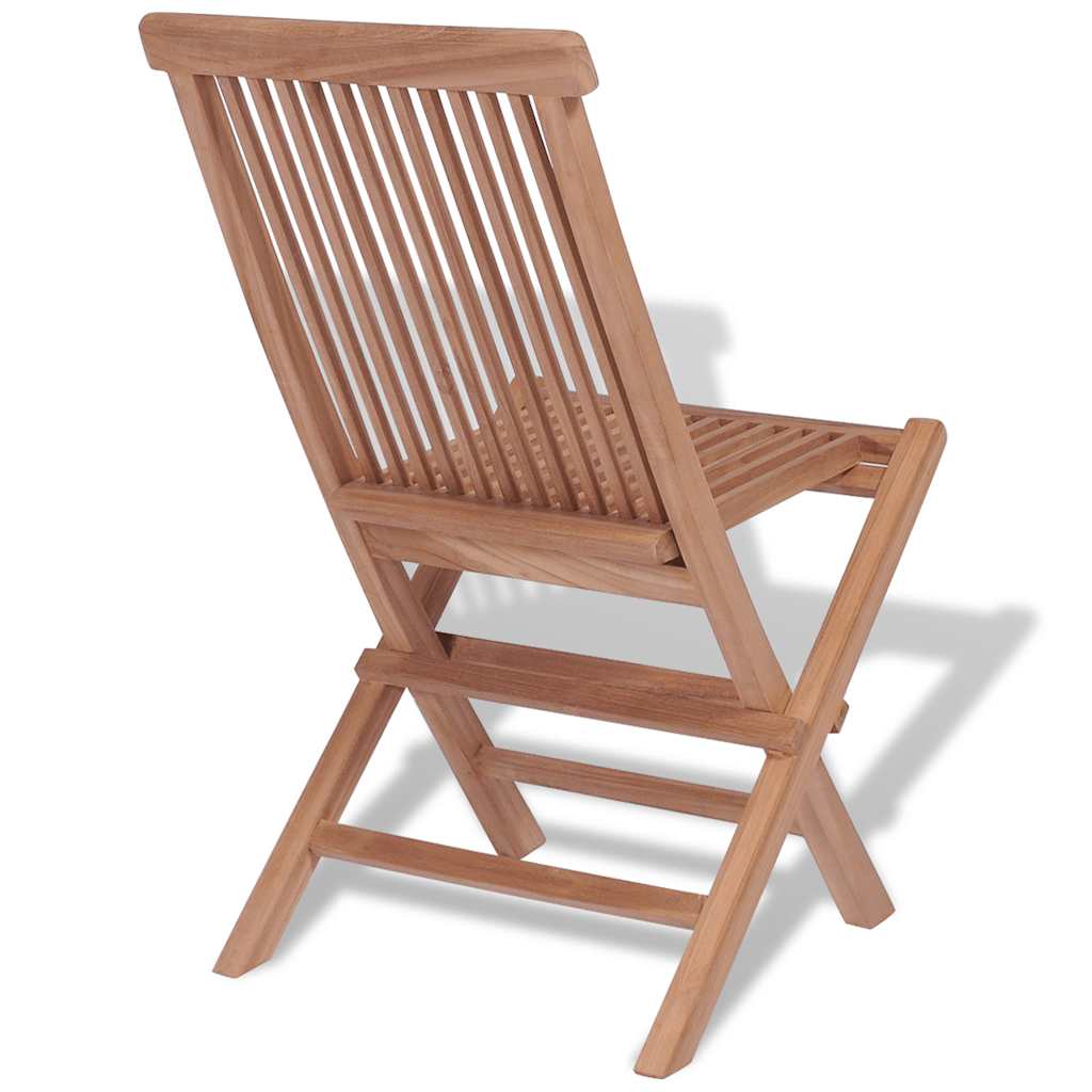 Folding garden chairs, 4 pcs., teak