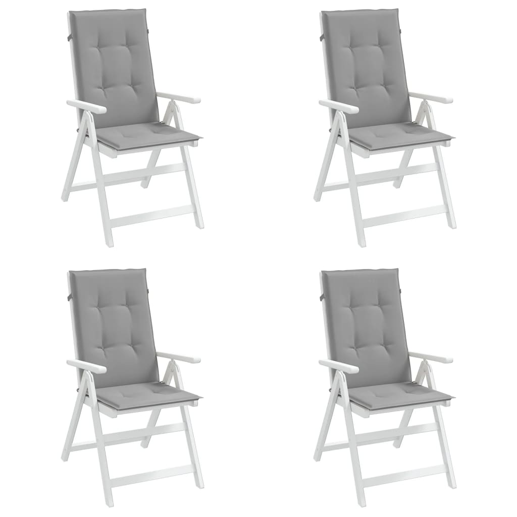 Sodo kėdės pagalvėlės, 4vnt., pilkos, 120x50x3cm, audinys