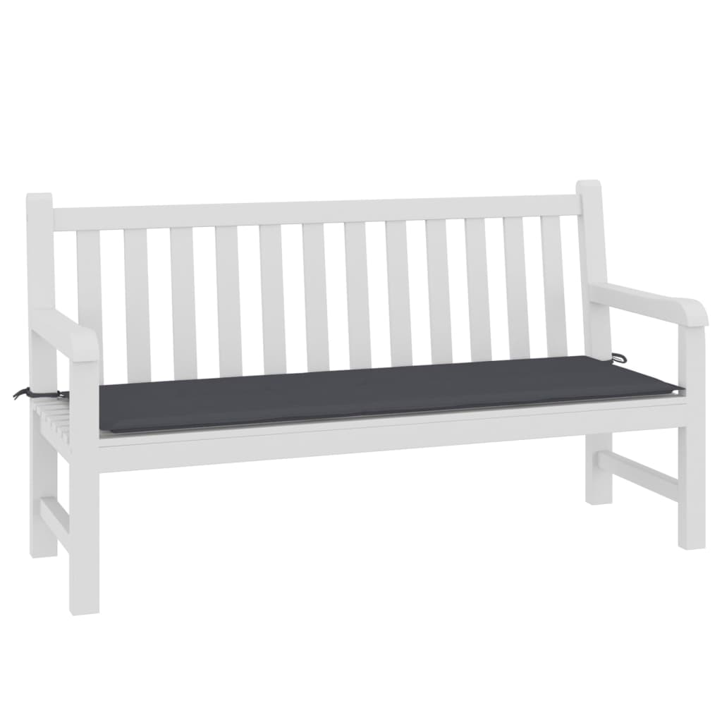 Garden bench cushion, anthracite, 150x50x3cm, fabric