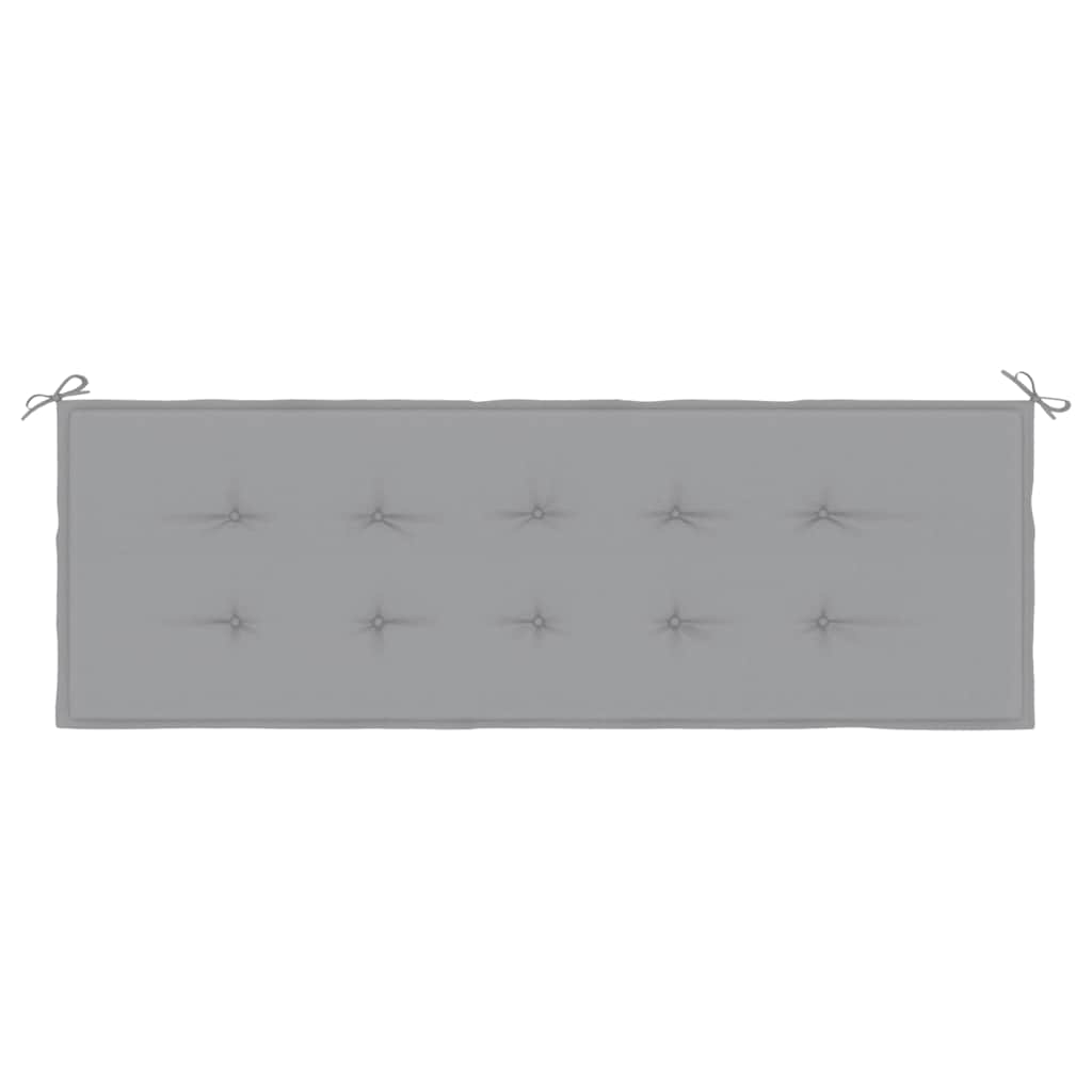 Garden bench cushion, grey, 150x50x4cm, fabric