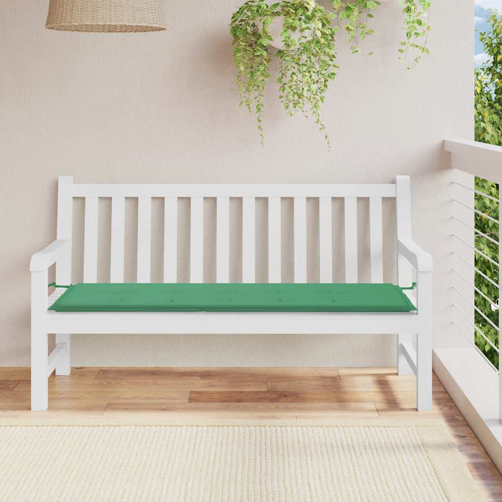 Garden bench cushion, green, 150x50x3cm, fabric
