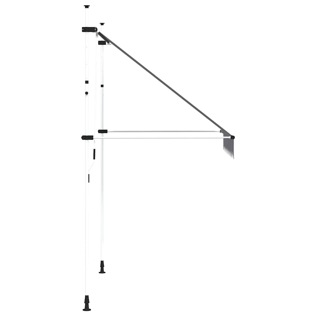 Rankiniu būdu ištraukiama markizė, mėlyni/balti dryžiai, 200cm