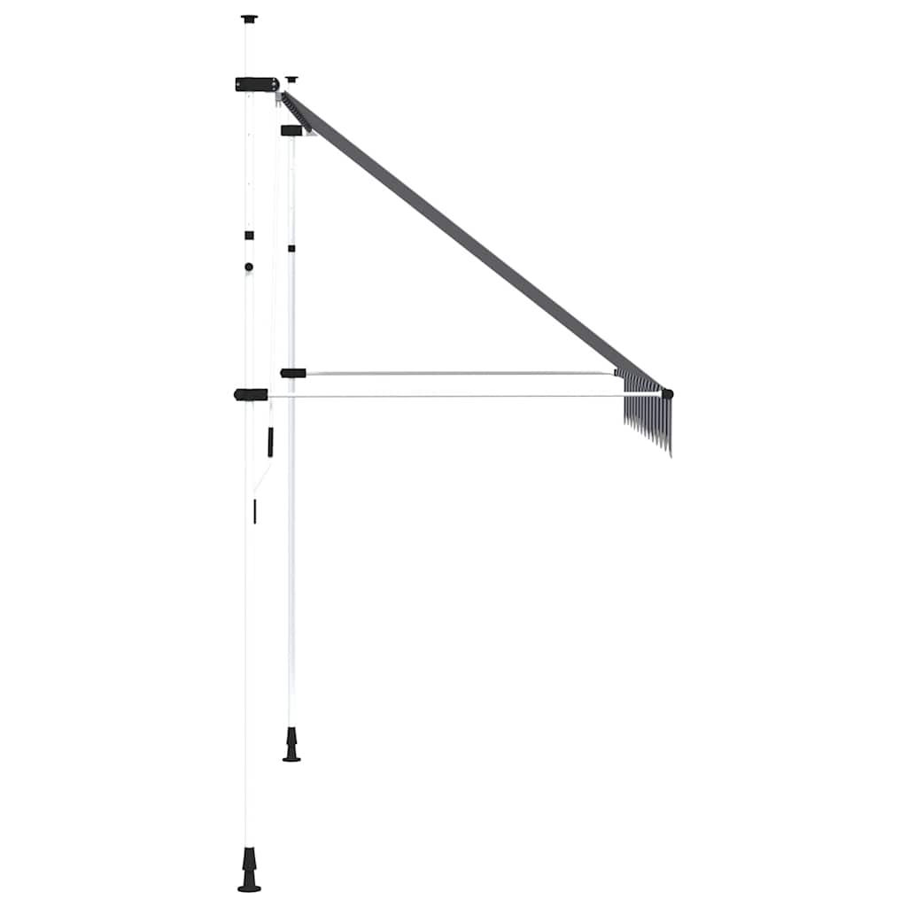 Rankiniu būdu ištraukiama markizė, mėlyni/balti dryžiai, 250cm