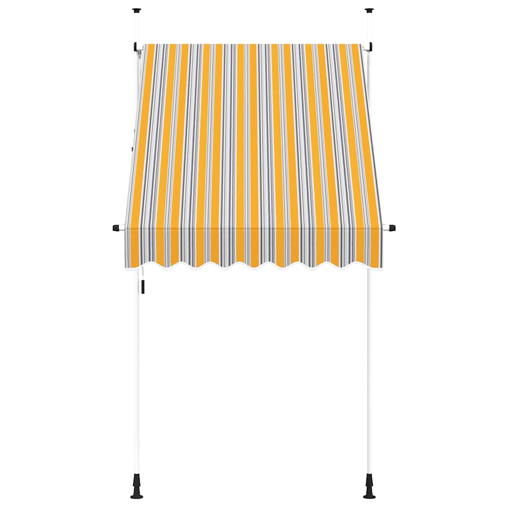 Rankiniu būdu ištraukiama markizė, geltoni/mėlyni dryžiai, 150cm
