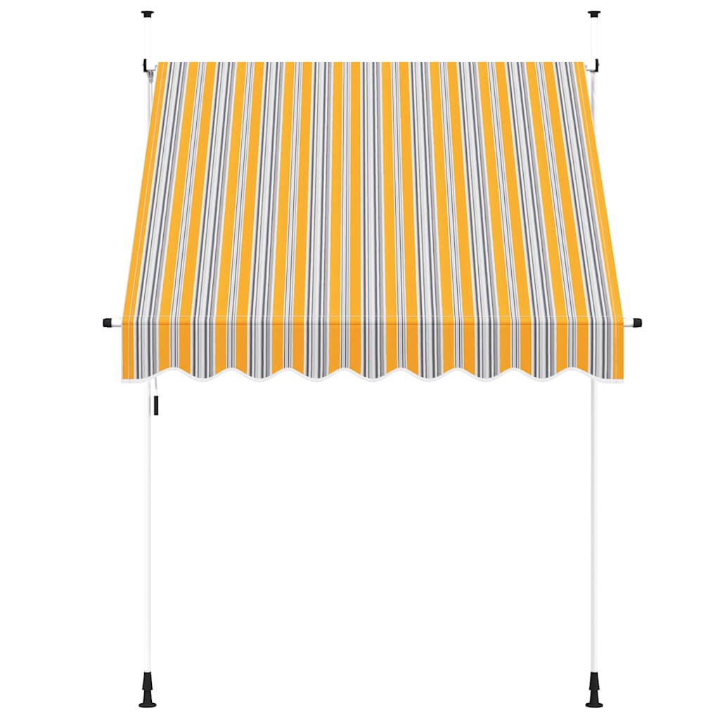 Rankiniu būdu ištraukiama markizė, geltoni/mėlyni dryžiai, 200cm