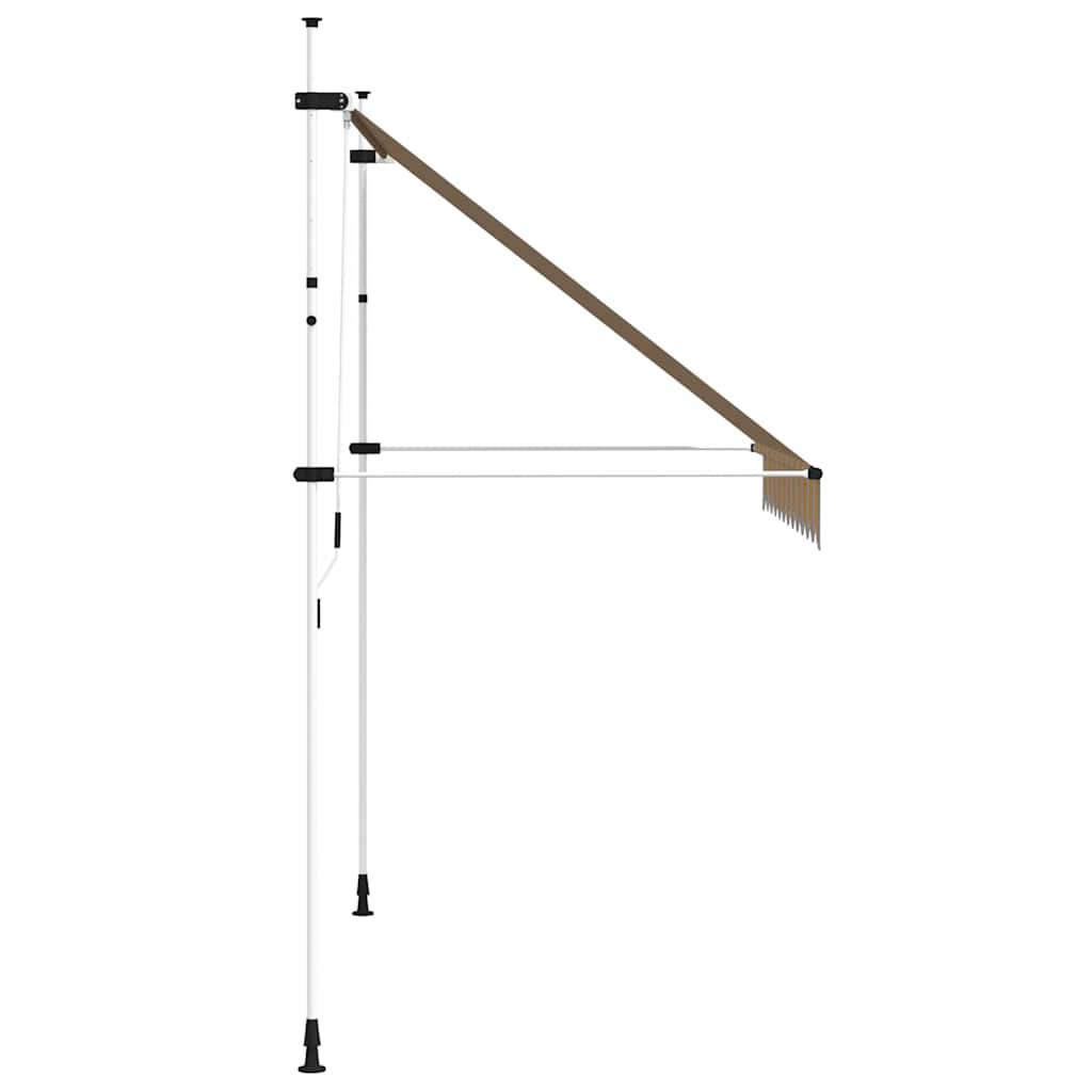 Rankiniu būdu ištraukiama markizė, geltoni/mėlyni dryžiai, 250cm