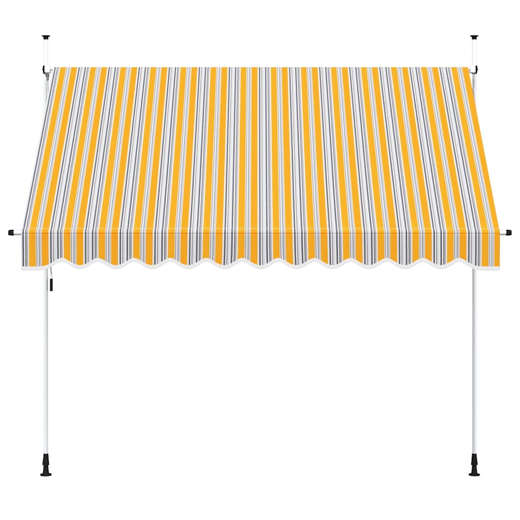 Rankiniu būdu ištraukiama markizė, geltoni/mėlyni dryžiai, 300cm