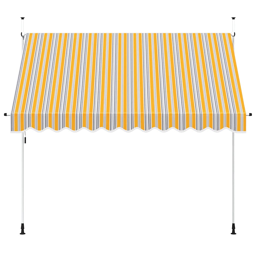 Rankiniu būdu ištraukiama markizė, geltoni/mėlyni dryžiai, 300cm