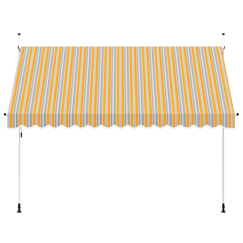 Rankiniu būdu ištraukiama markizė, geltoni/mėlyni dryžiai, 350cm