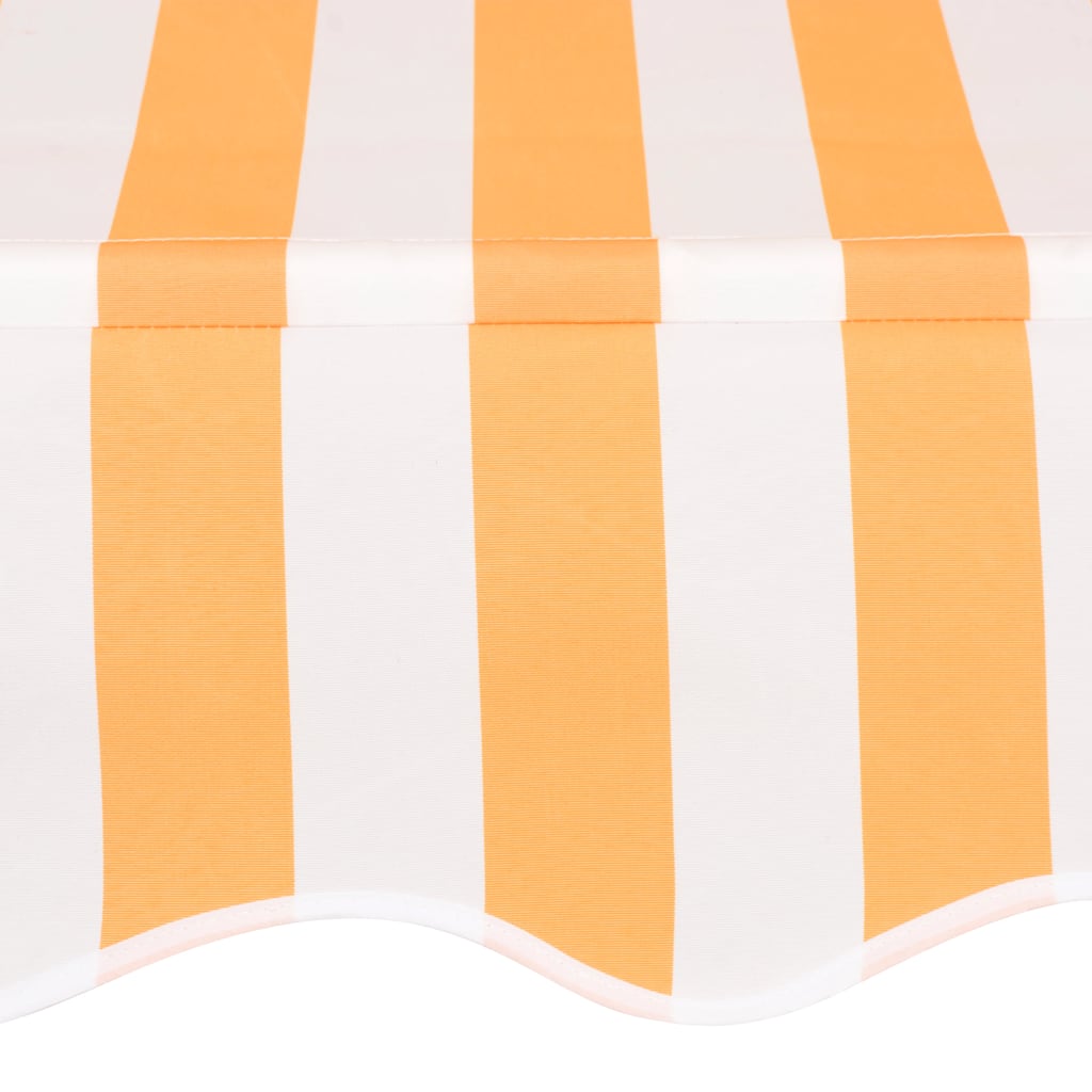 Manuāli izvelkams marķīzs, oranži/baltas svītras, 150 cm
