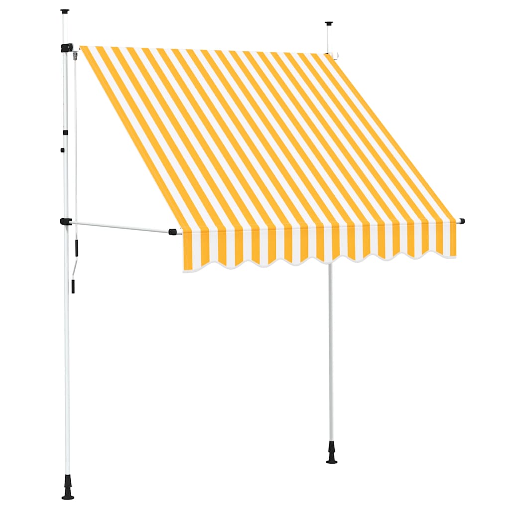 Rankiniu būdu ištraukiama markizė, oranžiniai/balti dryžiai, 200cm