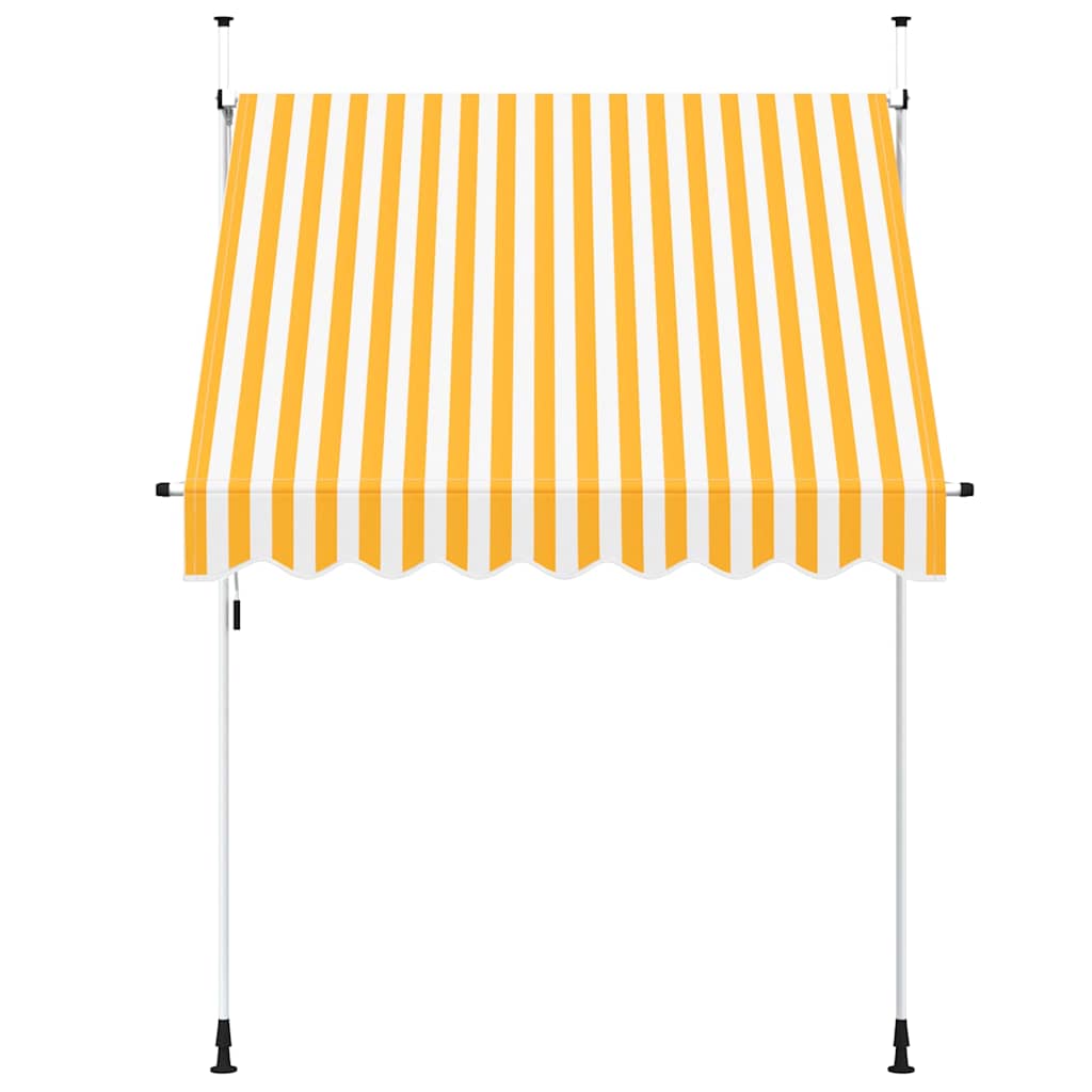 Rankiniu būdu ištraukiama markizė, oranžiniai/balti dryžiai, 200cm