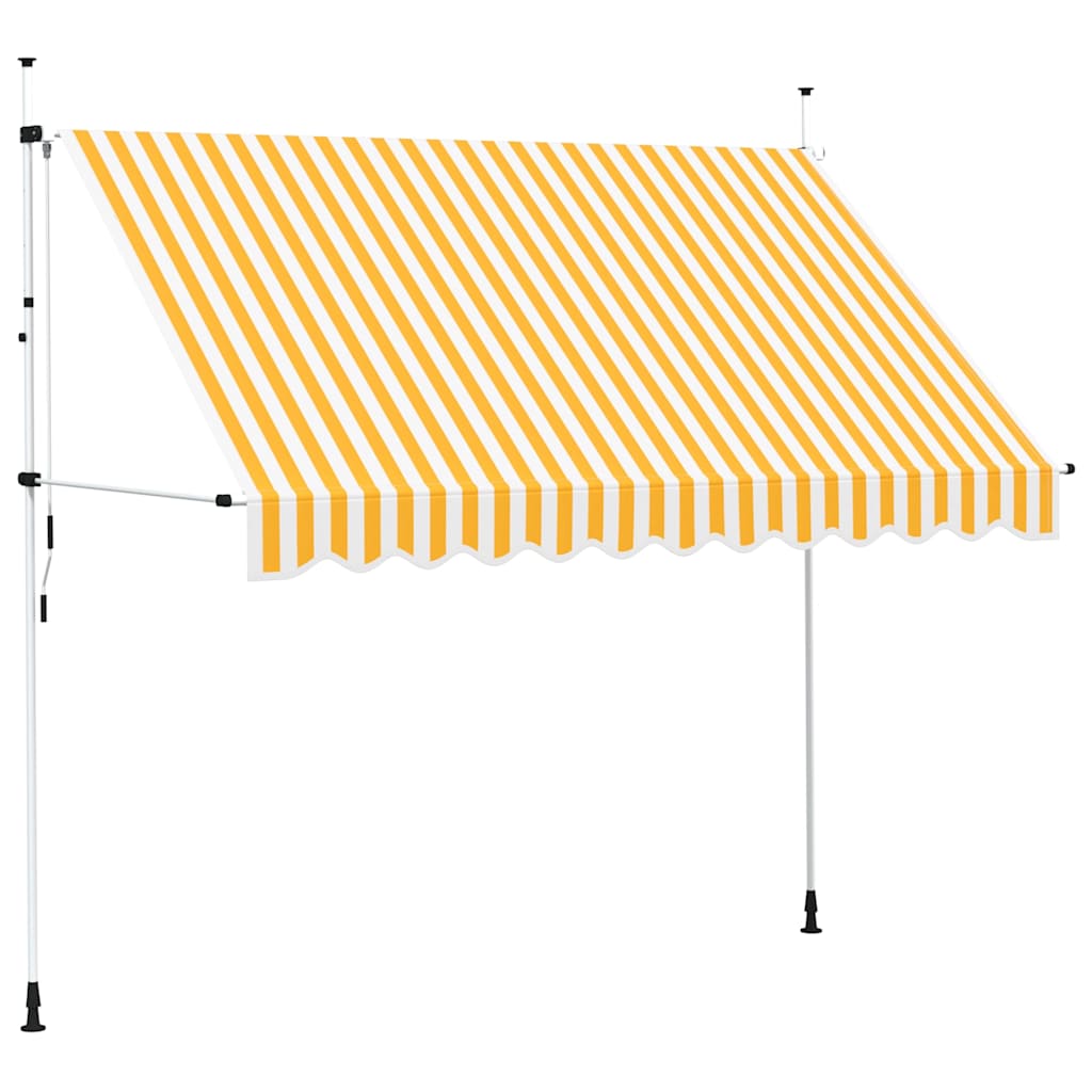 Rankiniu būdu ištraukiama markizė, oranžiniai/balti dryžiai, 300cm