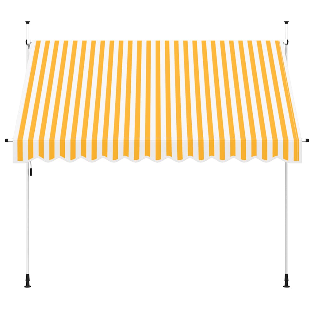 Rankiniu būdu ištraukiama markizė, oranžiniai/balti dryžiai, 300cm