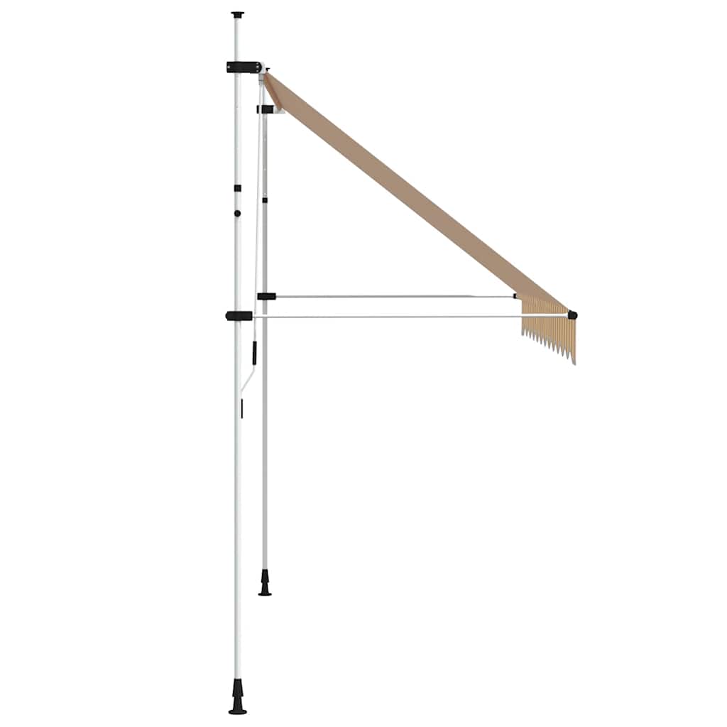 Rankiniu būdu ištraukiama markizė, oranžiniai/balti dryžiai, 300cm