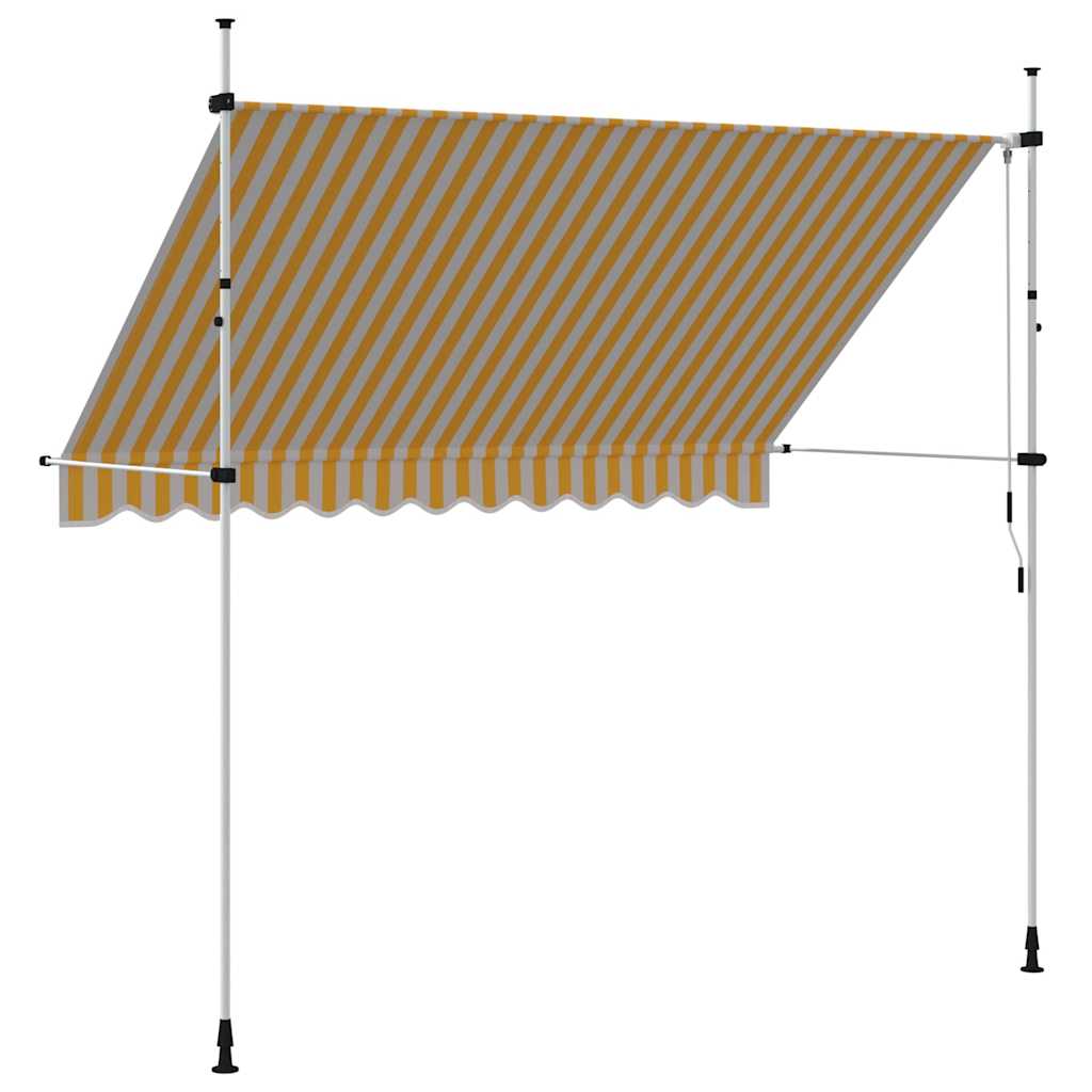 Rankiniu būdu ištraukiama markizė, oranžiniai/balti dryžiai, 300cm