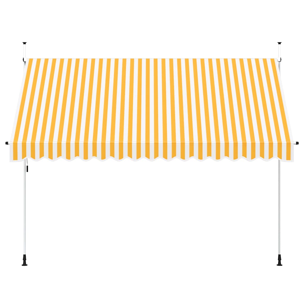 Rankiniu būdu ištraukiama markizė, oranžiniai/balti dryžiai, 350cm