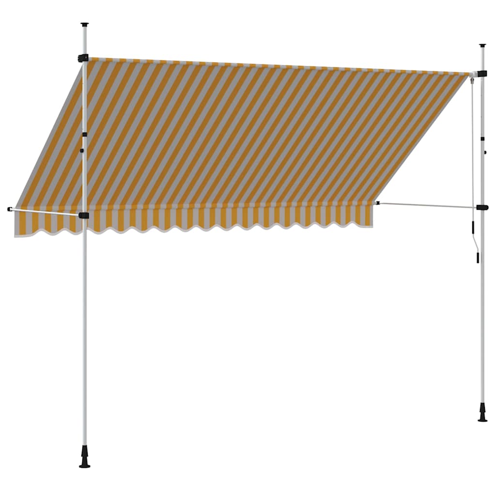 Rankiniu būdu ištraukiama markizė, oranžiniai/balti dryžiai, 350cm