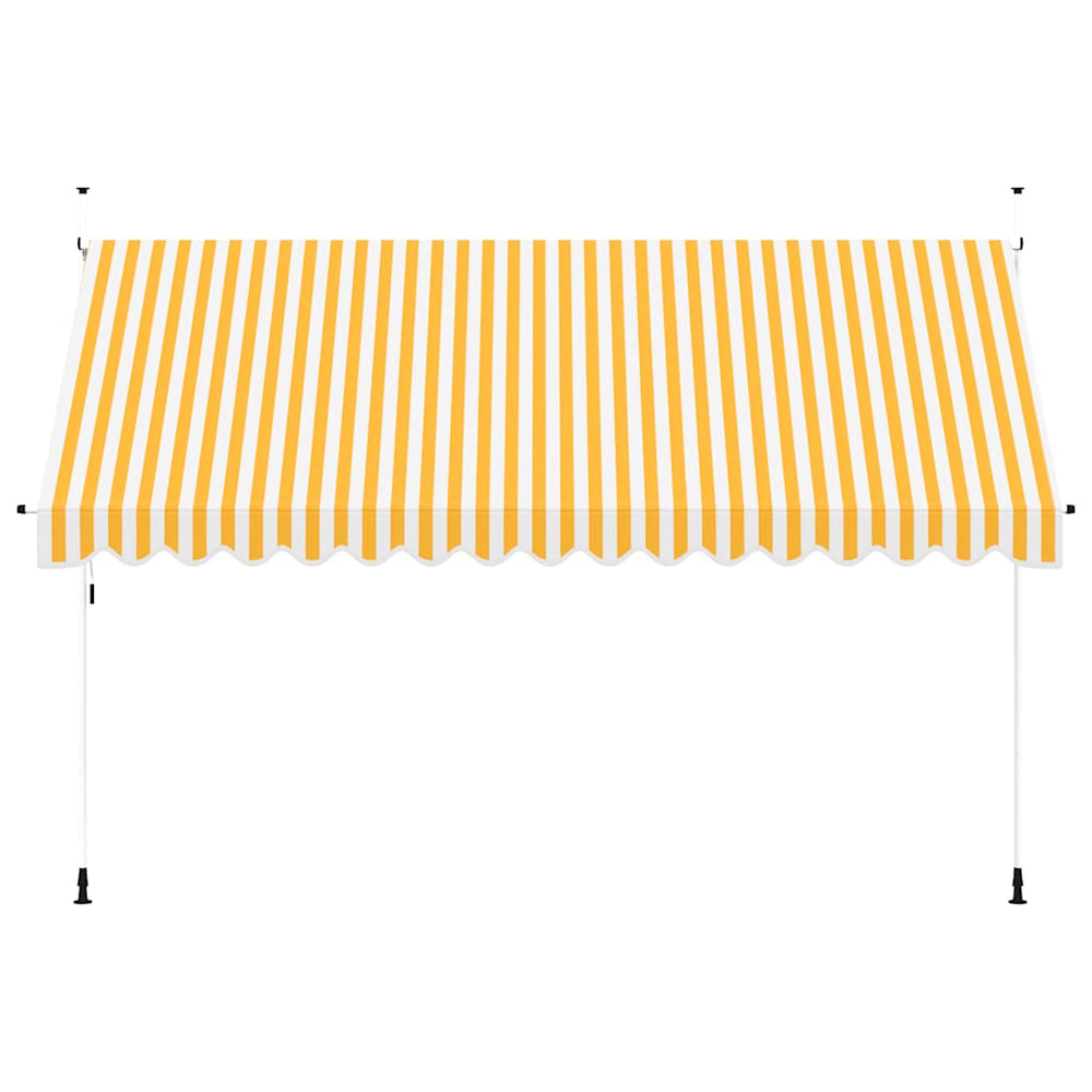 Rankiniu būdu ištraukiama markizė, oranžiniai/balti dryžiai, 400cm